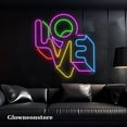 thumbnail image 1 of Glowneon Love Graffiti Neon Sign, Love Graffiti Led Light, Handmade Love Rainbow Led Light, 1 of 4
