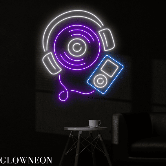 Glowneon MP3 Player Neon Sign, MP3 Player Led Sign, MP3 Shop Decor