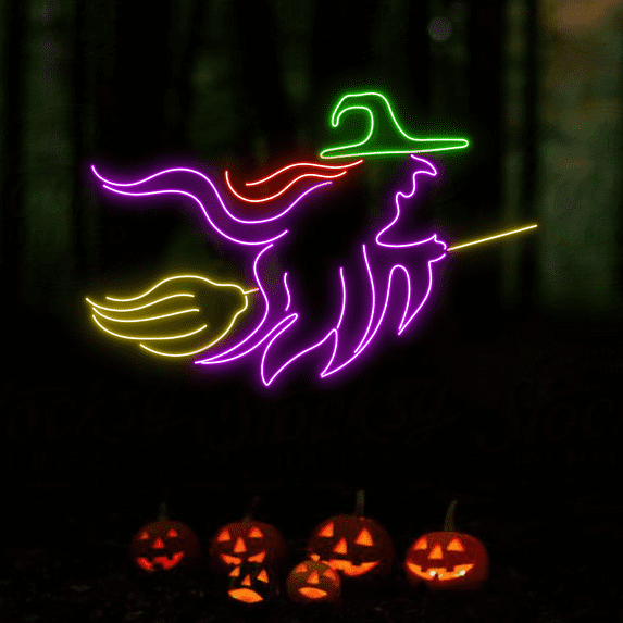 Glowneon Magician Neon Signs, Halloween Long-lasting Light Decor
