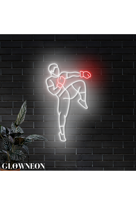 Man Boxer Led Sign, Boxing Club Neon Wall Decor, Boxing Sign