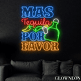 thumbnail image 1 of Glowneon Mas Tequila Por Favor Neon Sign, Tequila Bar Wall Led Decor, 1 of 4