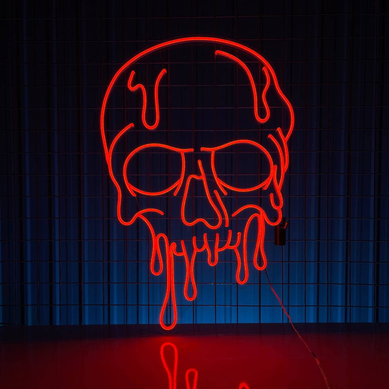 Glowneon Melt Skull Neon Sign, Halloween Skull Wall Art Decor - Walmart.com