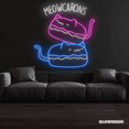 thumbnail image 1 of Glowneon Meowcarons Neon Sign, Macaron Sign, Bakery Sign, Kitchen Art, 1 of 4