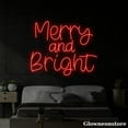 thumbnail image 1 of Glowneon Merry And Bright Neon, Merry And Bright LED Sign, Restaurant Coffee Shop Bar Club Decor, 1 of 5