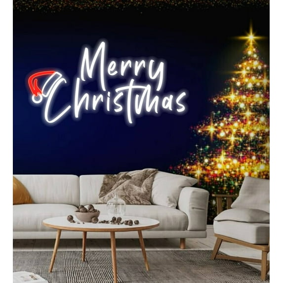 Glowneon Merry Christmas Neon Signs, Christmas Xmas Party Decor