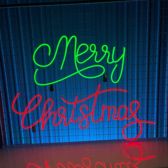 Glowneon Merry Christmas Neon Signs, Xmas Long-lasting Lights Decor