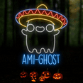 thumbnail image 1 of Glowneon Mexican Ami Ghost Neon Signs, Taco Restaurant Halloween Decor, 1 of 4