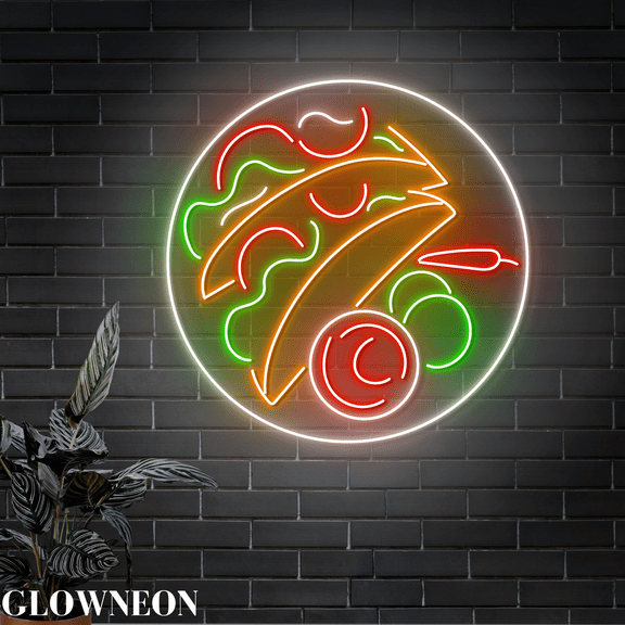 Glowneon Mexican Food Led Light, Open Mexican Restaurant Neon Light