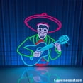 thumbnail image 1 of Glowneon Mexican Skeleton Playing Guitar Neon Sign, Mexican Skeleton Led Sign, Mexican Neon Sign, 1 of 4