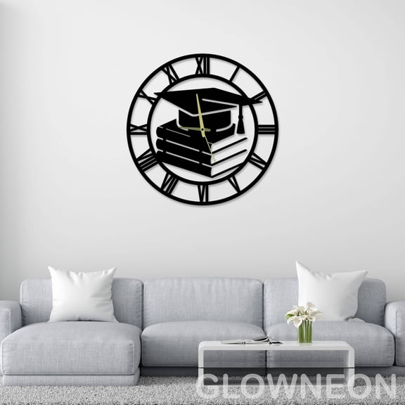 Glowneon Modern Professor Large Wall Clock, College Professor Gifts