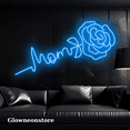 thumbnail image 1 of Glowneon Mom Rose Line Art Neon Sign Decor, Mother's Day Gift, 1 of 4