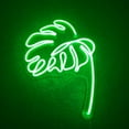 thumbnail image 1 of Glowneon Monsteras Leaf Neon Sign, Plant Flower Shop Wall Decor, 1 of 4