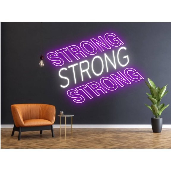 Glowneon Motivational Quote Neon Sign, Office Interior Design