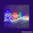 thumbnail image 1 of Glowneon Music Note Neon Sign, Music Led Light, Musical Note Led Sign, Handmade Stave Music Neon, 1 of 4