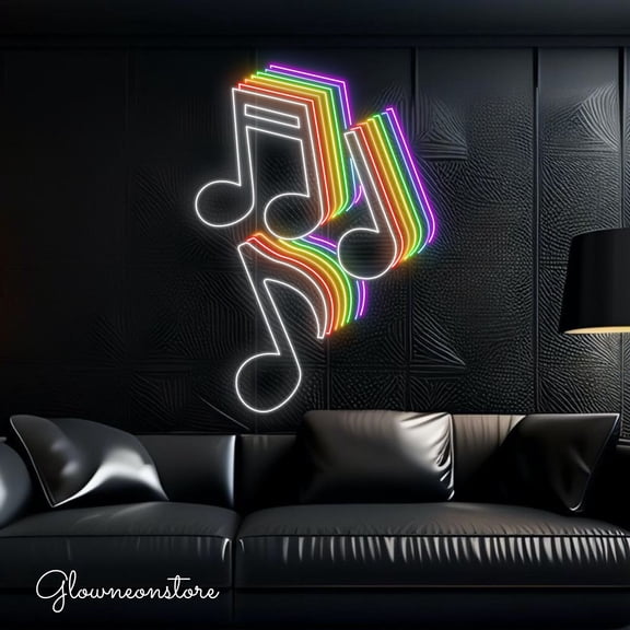 Glowneon Musical Note Neon Sign, Musical Note Led Sign, Musical Note Lgbt Neon Light, Musical Note