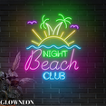 thumbnail image 1 of Glowneon Night Beach Club Led Light, Summer Beach Party Neon Light, 1 of 5