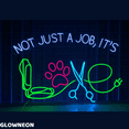 thumbnail image 1 of Glowneon Not Just A Job It's Love Neon Sign, Hair Barber Shop Led Art, 1 of 5