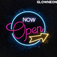 thumbnail image 1 of Glowneon Now Open Neon Sign, Open Logo Led Sign, Business Wall Decor, 1 of 5