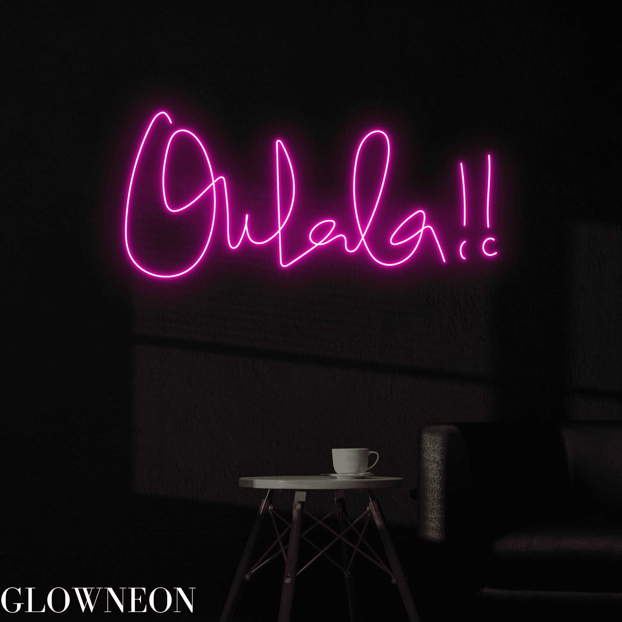 Glowneon Ohlala Neon Sign, Party Led Sign, French Ohlala Wall Decor