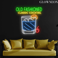 thumbnail image 1 of Glowneon Old Fashioned Classic Cocktail Neon Sign, Cocktail Led Decor, 1 of 4