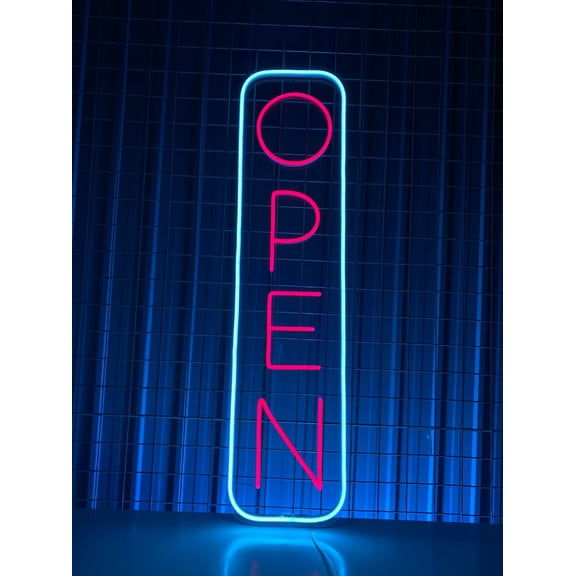 Glowneon Open Neon Sign, Handmade Open Led Sign Wall Decor, Welcome Sign For Shop Decor 20in x 5in