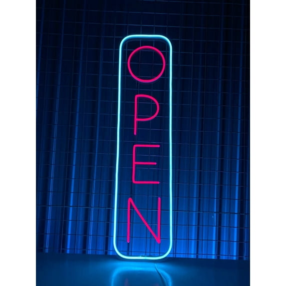 Glowneon Open Neon Sign, OPEN Sign Business Logo Led Light