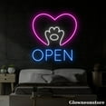 thumbnail image 1 of Glowneon Open Pet Paw Neon Sign, Open Pet Paw LED Sign, Custom Welcome OPEN Pet Shop Clinic Spa Led, 1 of 5