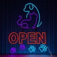 thumbnail image 1 of Glowneon Open Pet Shop Neon Signs, Welcome Sign for Pet Salon Vet, 1 of 4