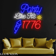 thumbnail image 1 of Glowneon Party Like It's 1776 Neon Sign, US Independence Day Led Sign, 1 of 5