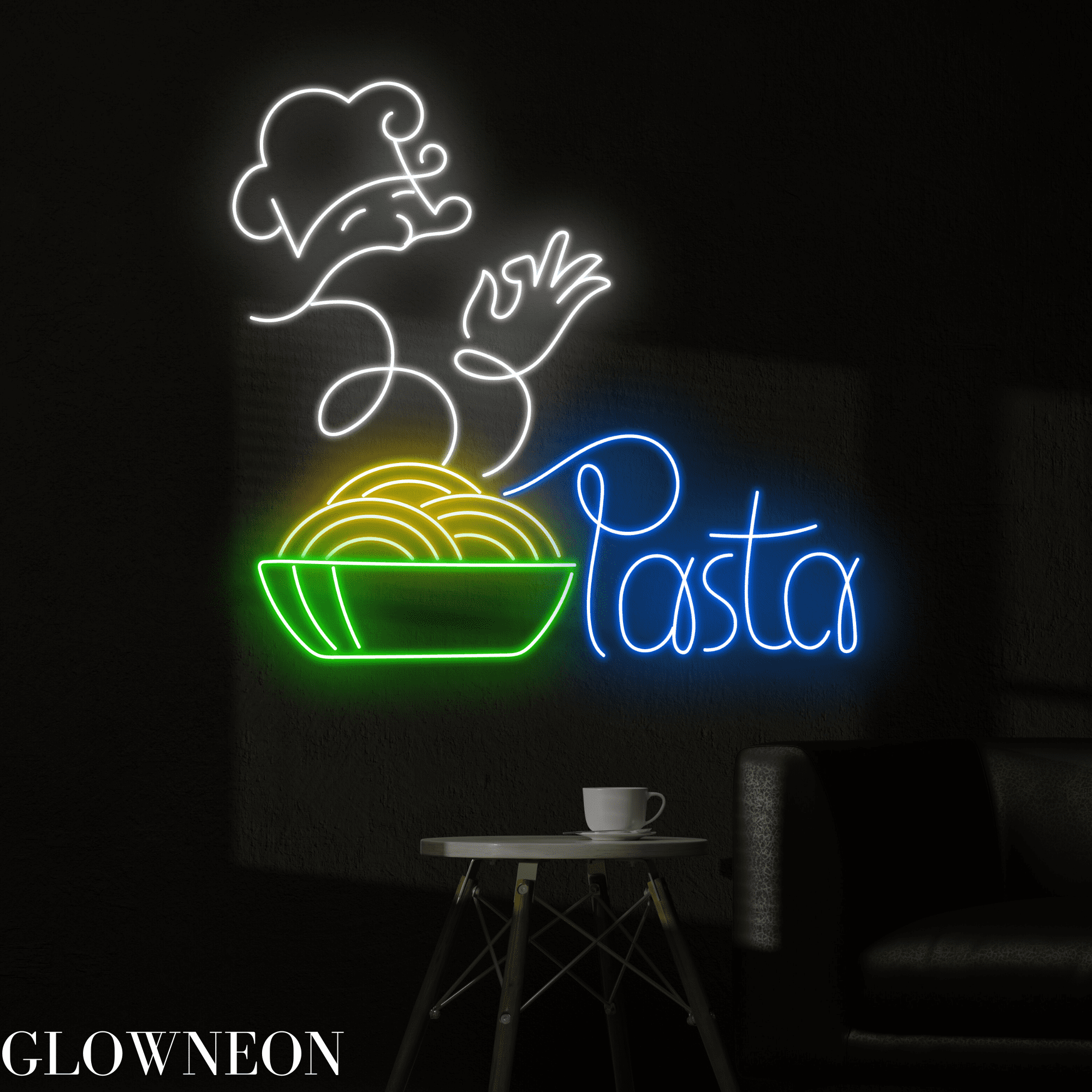 Glowneon Pasta Neon Sign, Pasta Restaurant Led Sign, Spaghetti Sign ...