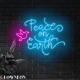 thumbnail image 1 of Glowneon Peace On Earth Neon Sign, Christmas Led Sign, Merry Xmas Art, 1 of 5