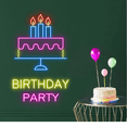 thumbnail image 1 of Glowneon Personalize Birthday Cake Neon Sign, Bakery Party Wall Decor, 1 of 4