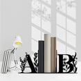 thumbnail image 1 of Glowneon Personalized Alphabet Bookend Metal Art, Last Name Book Ends, 1 of 5