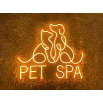Glowneon Pet Spa Shop Neon Sign, Pet Store Wall Decor Led Light