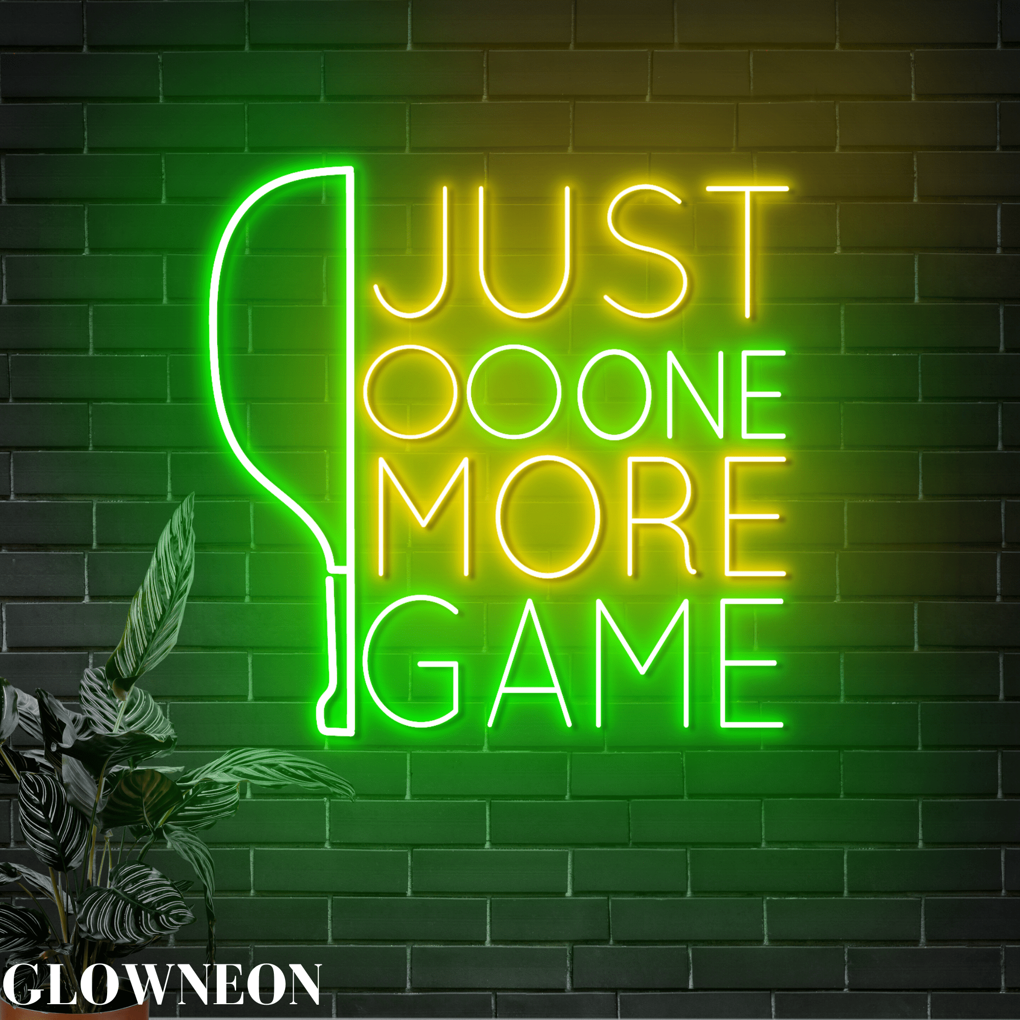 Glowneon Pickleball Club Decoration With Just One More Game Led Light