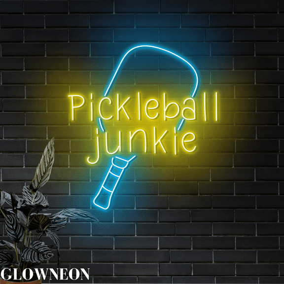 Glowneon Pickleball Junkie Neon Light, Pickleball Station Led Light