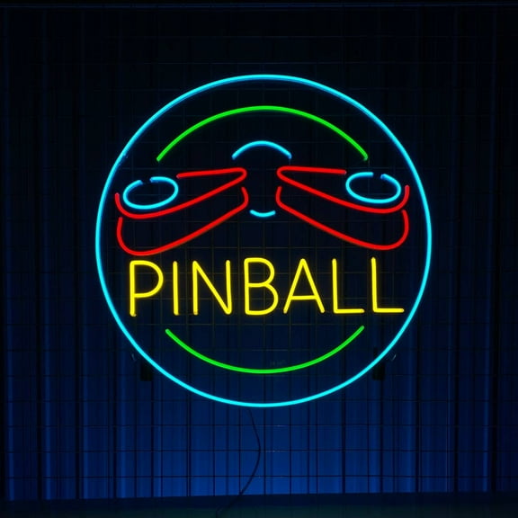 Glowneon Pinball Neon Signs, Pinball Machine Arcade Game Wall Decor