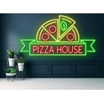 thumbnail image 1 of Glowneon Pizza Slide Neon Sign Decor, Pizza Restaurant LED Light, 1 of 4