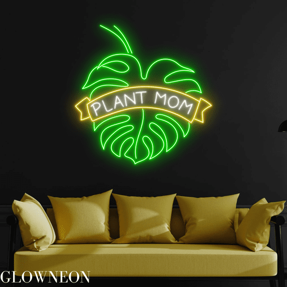 Glowneon Plant Tree Neon Sign, Monstera Plant Led Signs, Gift For Mom