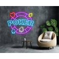 thumbnail image 1 of Glowneon Poker Cards Neon Sign, Poker Club And Casino Wall Decor, 1 of 4