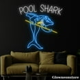 thumbnail image 1 of Glowneon Pool Shark Billiard Neon Sign, Shark Led Sign, Man Cave Decor, Billiard Club Decor, 1 of 5