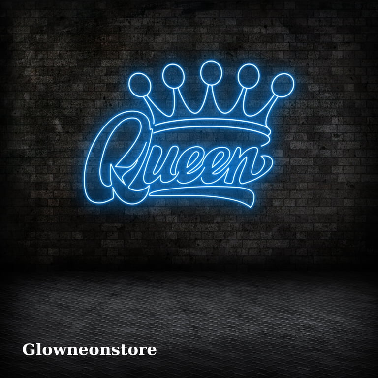 Glowneon Queen Crown Neon Sign, Queen Crown Led Sign, Handmade