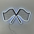 thumbnail image 1 of Glowneon Racing Flags Neon Print Sign, Racing Flags Wall Decor Light, 1 of 4