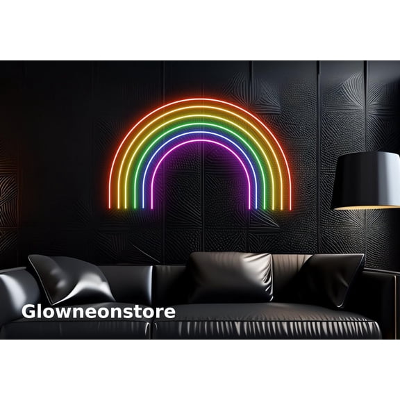 Glowneon Rainbow LGBT Neon Sign, Rainbow Lgbt Led Light, Rainbow LGBT Decor, Lgbt Comunity Sign