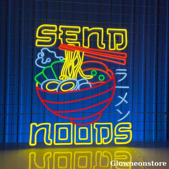 Glowneon Ramen Neon Sign, Ramen Led Sign, Restaurant Sign, Kitchen Decor, Japanese Food Bar Decor