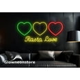 thumbnail image 1 of Glowneon Rasta Love Neon Sign, Rasta Heart Led Light, Rasta Neon Light, Rasta Line Art Decor, 1 of 4