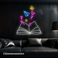 thumbnail image 1 of Glowneon Reading Books Neon Sign, Books Led Light, Library Decor, Reading Books Line Art Decor, 1 of 4