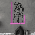 thumbnail image 1 of Glowneon Romantic Line Art Couple Hugging Neon Sign, Couple Artwork, 1 of 5