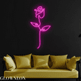 thumbnail image 1 of Glowneon Rose Neon Sign, Abstract Rose Led Sign, Flower Shop Wall Art, 1 of 5