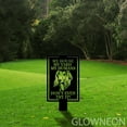 thumbnail image 1 of Glowneon Saluki Dog On Site Metal Yard Stake, Warning Dog Garden Sign, 1 of 5